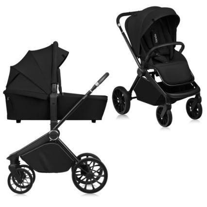 Lionelo - Kombinovaný kočík 2v1 MIKA PLUS Black Onyx