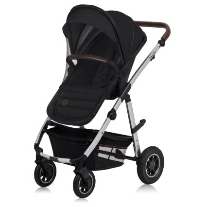 Lionelo - Kombinovaný kočík 3 v 1 AMBER Black Silver