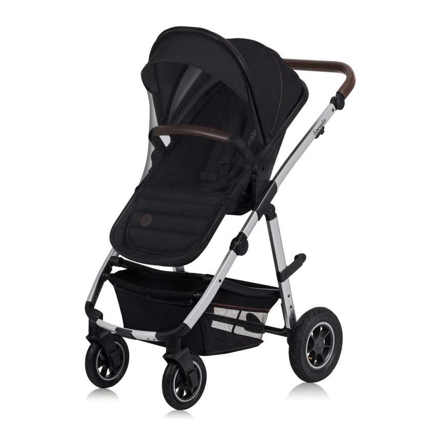 Lionelo - Kombinovaný kočík 3 v 1 AMBER Black Silver