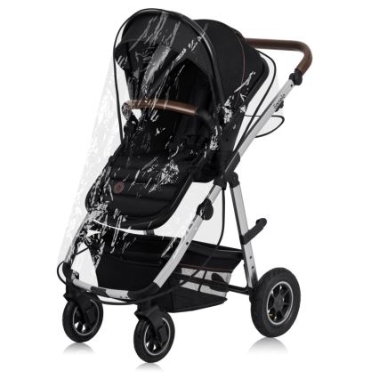 Lionelo - Kombinovaný kočík 3 v 1 AMBER Black Silver