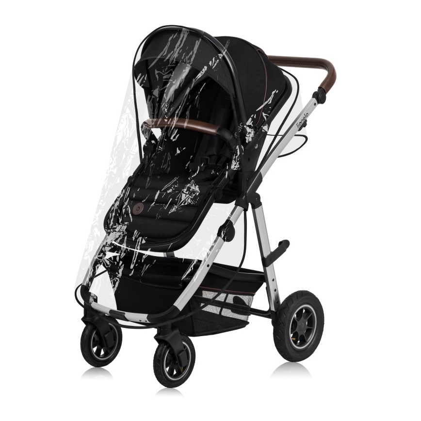 Lionelo - Kombinovaný kočík 3 v 1 AMBER Black Silver