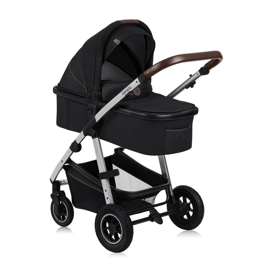 Lionelo - Kombinovaný kočík 3 v 1 AMBER Black Silver