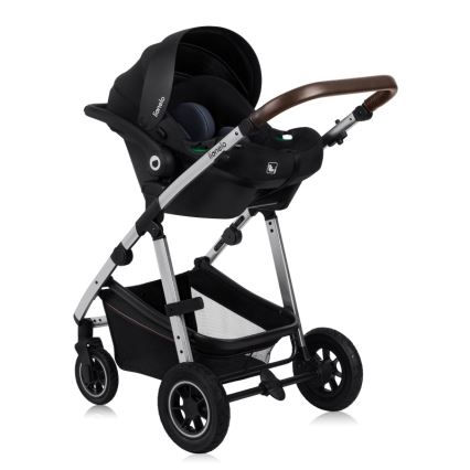 Lionelo - Kombinovaný kočík 3 v 1 AMBER Black Silver