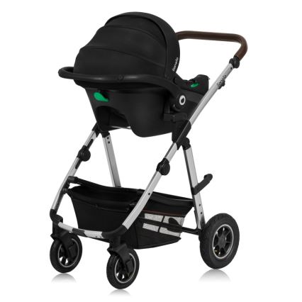 Lionelo - Kombinovaný kočík 3 v 1 AMBER Black Silver