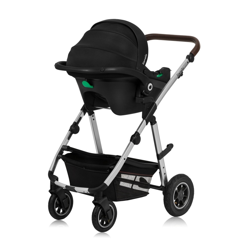 Lionelo - Kombinovaný kočík 3 v 1 AMBER Black Silver
