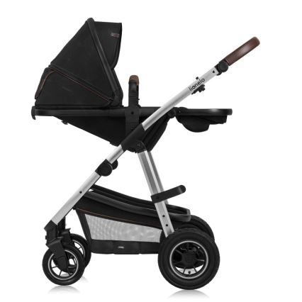 Lionelo - Kombinovaný kočík 3 v 1 AMBER Black Silver