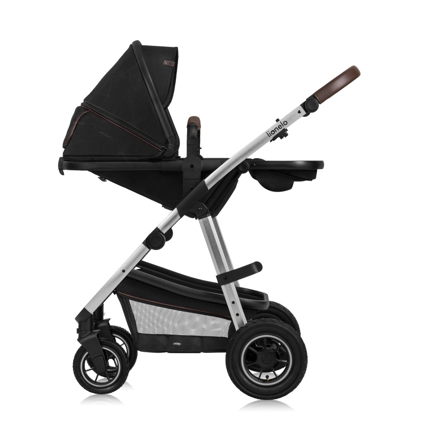 Lionelo - Kombinovaný kočík 3 v 1 AMBER Black Silver