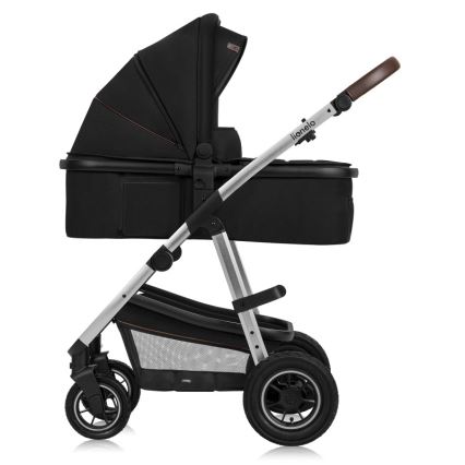 Lionelo - Kombinovaný kočík 3 v 1 AMBER Black Silver