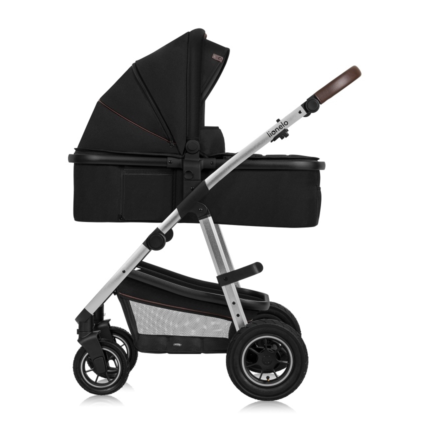 Lionelo - Kombinovaný kočík 3 v 1 AMBER Black Silver
