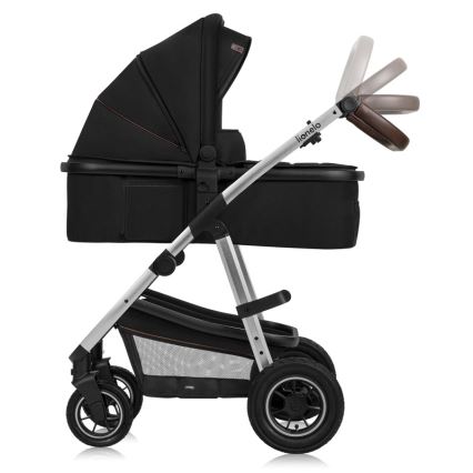 Lionelo - Kombinovaný kočík 3 v 1 AMBER Black Silver