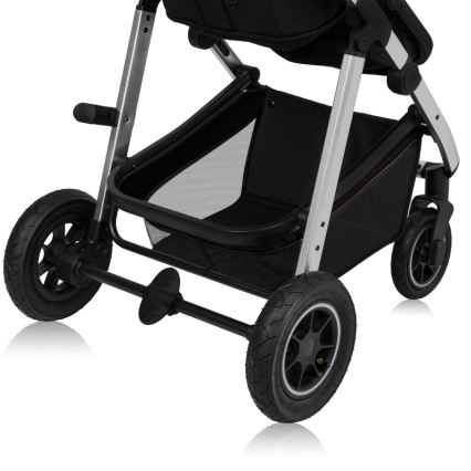 Lionelo - Kombinovaný kočík 3 v 1 AMBER Black Silver