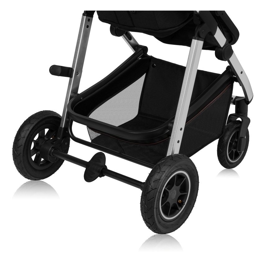 Lionelo - Kombinovaný kočík 3 v 1 AMBER Black Silver