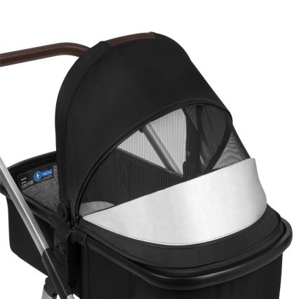 Lionelo - Kombinovaný kočík 3 v 1 AMBER Black Silver