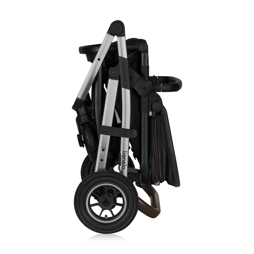 Lionelo - Kombinovaný kočík 3 v 1 AMBER Black Silver