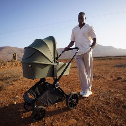 Lionelo - Kombinovaný kočík 3 v 1 MIKA PLUS Zelená oliva