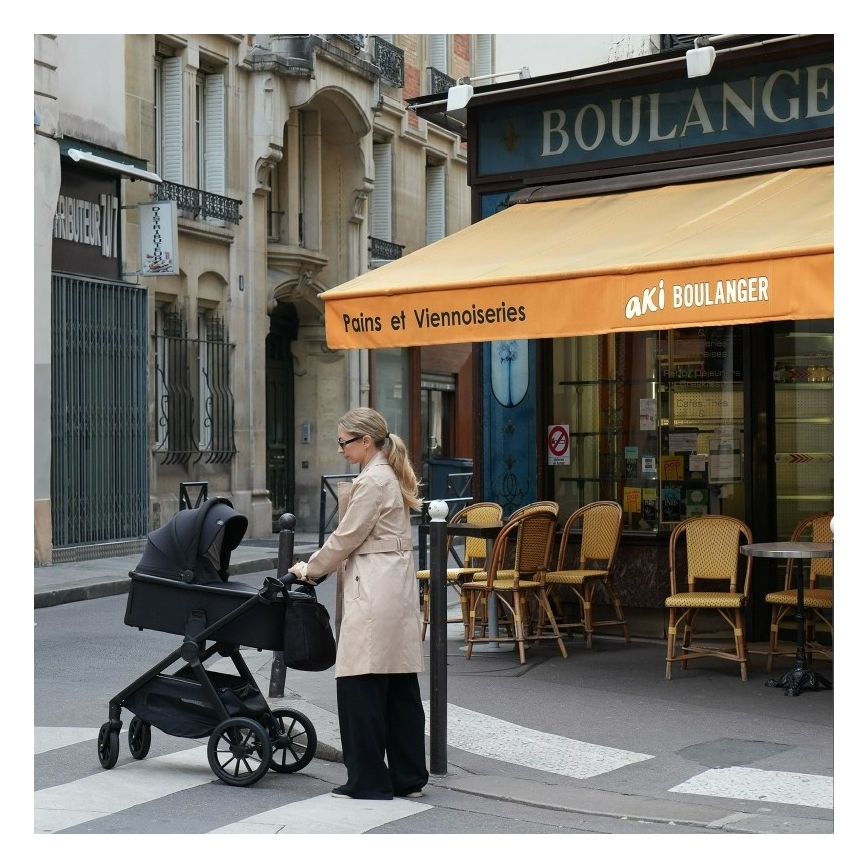 Lionelo - Kombinovaný kočík 3v1 LAYLA Čierny Onyx