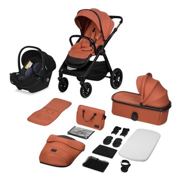 Lionelo - Kombinovaný kočík 3v1 LAYLA Hnedá/rezavá