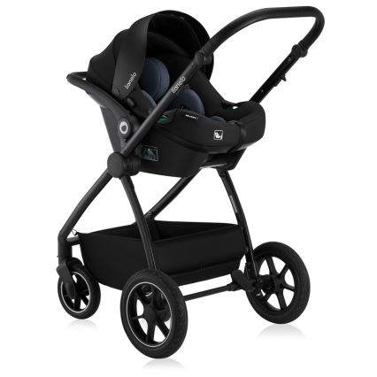 Lionelo - Kombinovaný kočík 3v1 MERIL Black Onyx