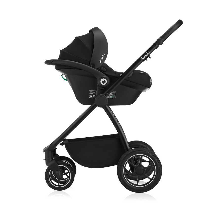 Lionelo - Kombinovaný kočík 3v1 MERIL Black Onyx