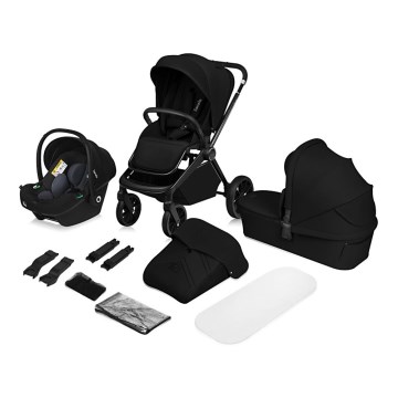 Lionelo - Kombinovaný kočík 3v1 MIKA PLUS Black Onyx