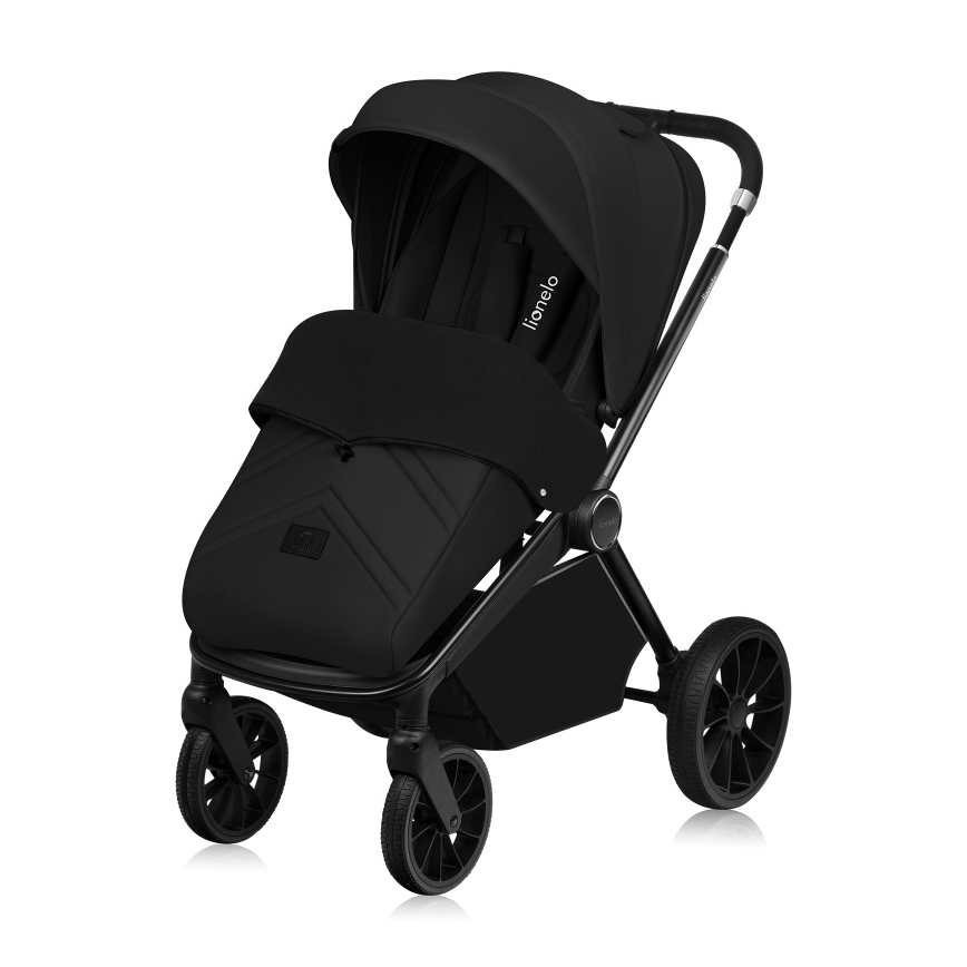 Lionelo - Kombinovaný kočík 3v1 MIKA PLUS Black Onyx