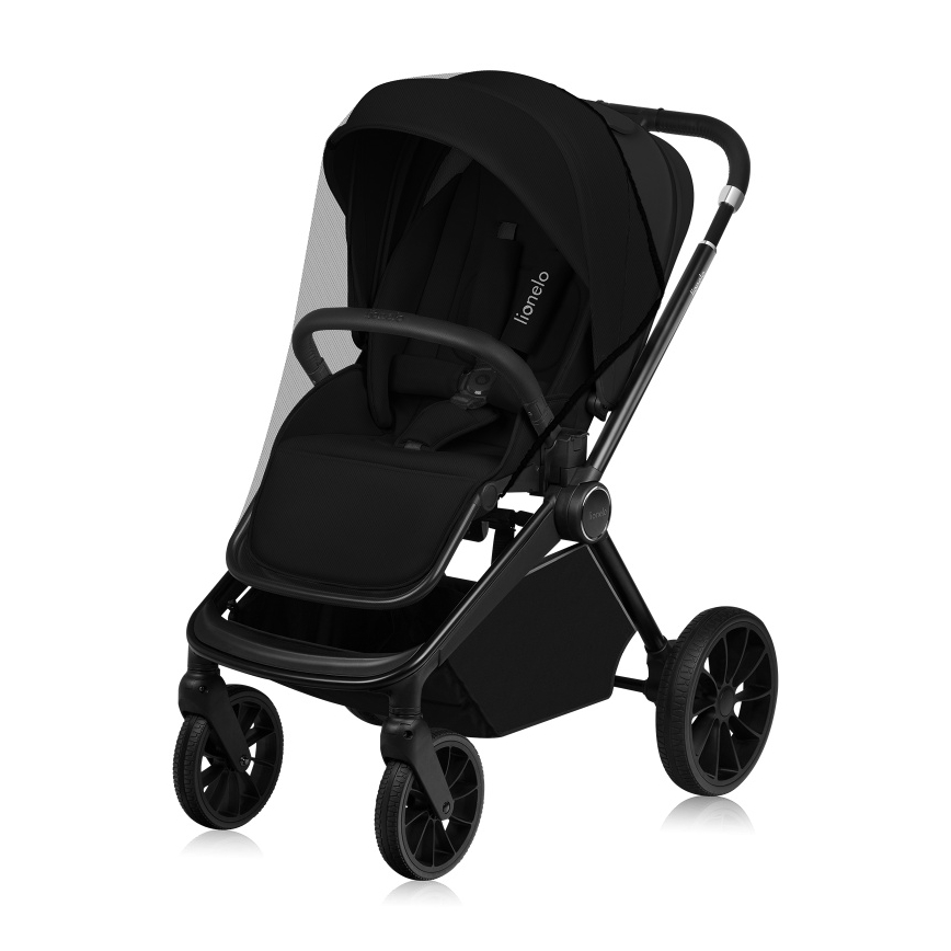Lionelo - Kombinovaný kočík 3v1 MIKA PLUS Black Onyx