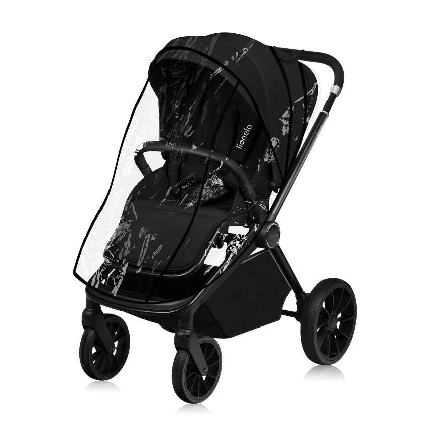 Lionelo - Kombinovaný kočík 3v1 MIKA PLUS Black Onyx