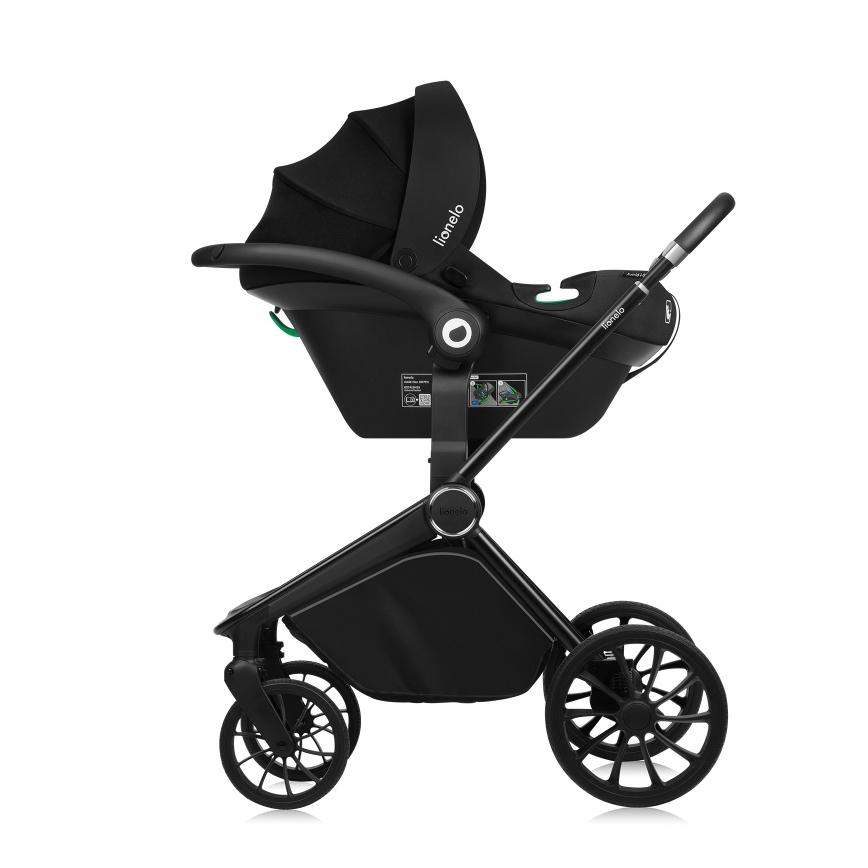 Lionelo - Kombinovaný kočík 3v1 MIKA PLUS Black Onyx