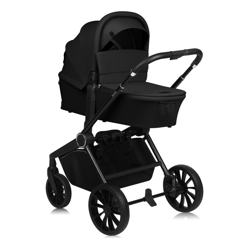 Lionelo - Kombinovaný kočík 3v1 MIKA PLUS Black Onyx