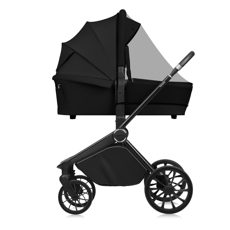 Lionelo - Kombinovaný kočík 3v1 MIKA PLUS Black Onyx