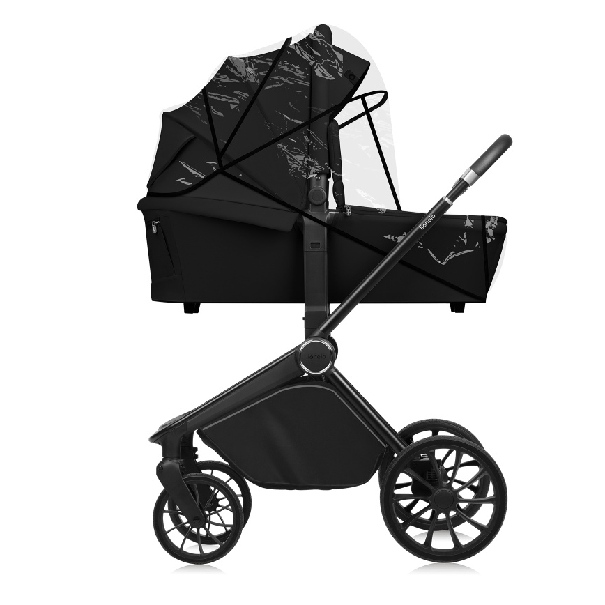 Lionelo - Kombinovaný kočík 3v1 MIKA PLUS Black Onyx