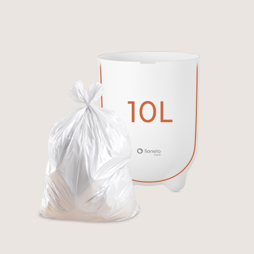 Lionelo - Kôš na plienky PUREBIN 10 l biely