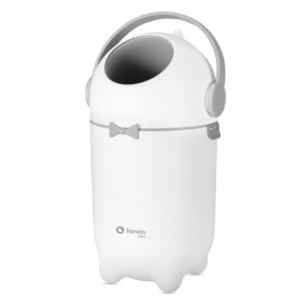 Lionelo - Kôš na plienky PUREBIN 10 l biely