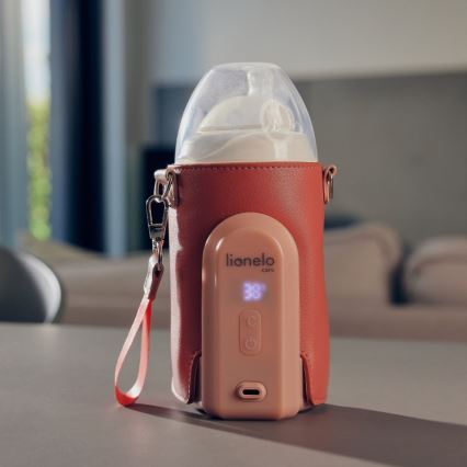 Lionelo - Nabíjací ohrievač fľašiek THERMUP GO EVO 18W/5V ružová