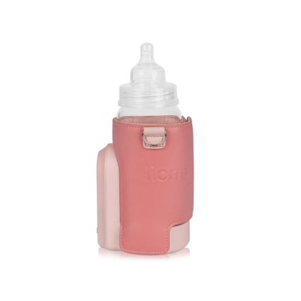 Lionelo - Nabíjací ohrievač fľašiek THERMUP GO EVO 18W/5V ružová