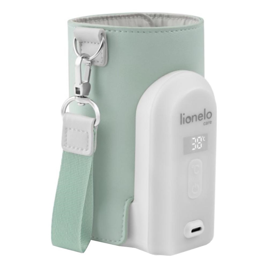 Lionelo - Nabíjací ohrievač fľašiek THERMUP GO EVO 18W/5V zelená/biela