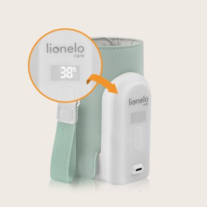 Lionelo - Nabíjací ohrievač fľašiek THERMUP GO EVO 18W/5V zelená/biela