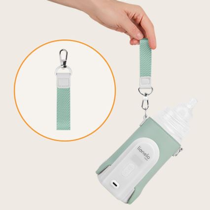 Lionelo - Nabíjací ohrievač fľašiek THERMUP GO EVO 18W/5V zelená/biela