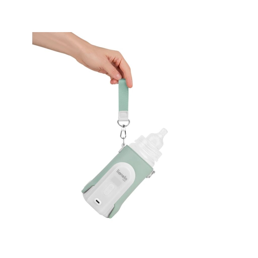 Lionelo - Nabíjací ohrievač fľašiek THERMUP GO EVO 18W/5V zelená/biela