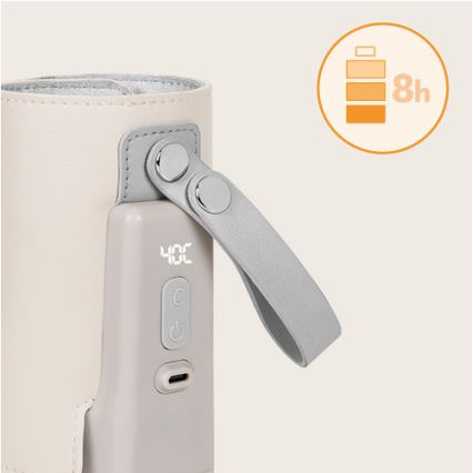 Lionelo - Nabíjací ohrievač fľašiek THERMUP GO PLUS 10W/5V béžová