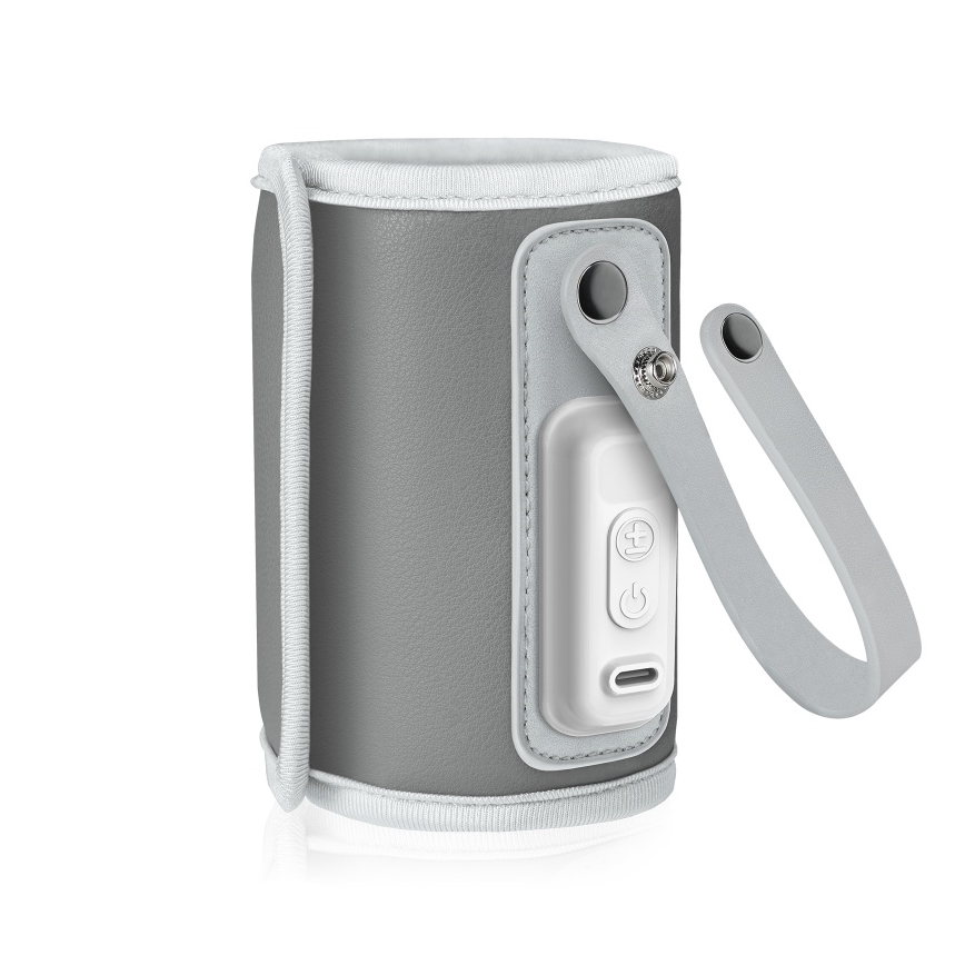 Lionelo - Nabíjací ohrievač fliaš THERMUP GO 18W/5V Grey Silver