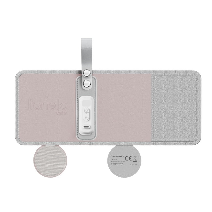 Lionelo - Nabíjací ohrievač fliaš THERMUP GO 18W/5V Pink Baby