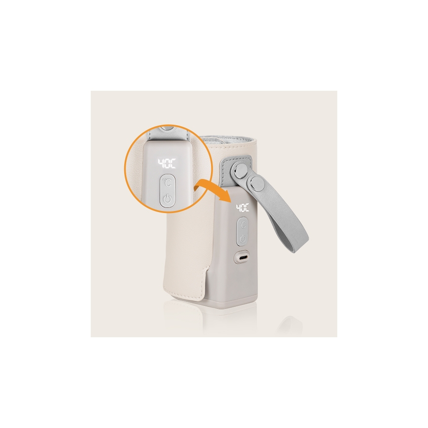 Lionelo - Nabíjací ohrievač fliaš THERMUP GO PLUS 10W/5V béžový