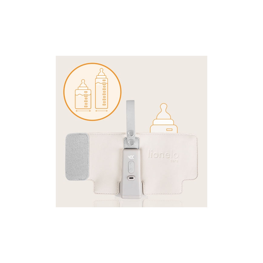 Lionelo - Nabíjací ohrievač fliaš THERMUP GO PLUS 10W/5V béžový