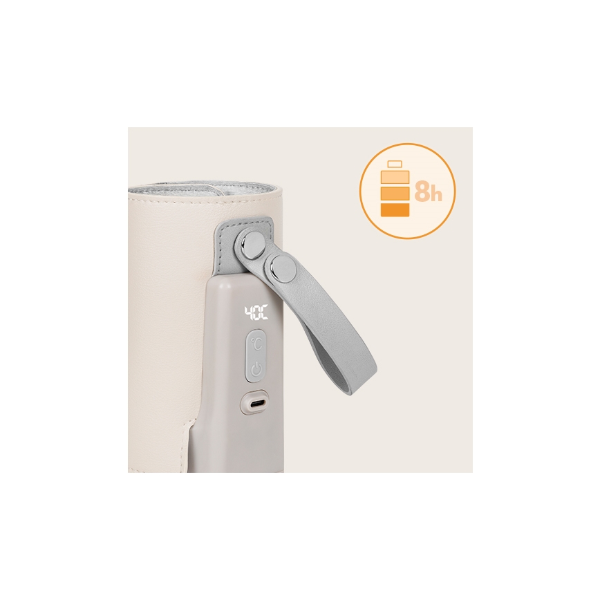 Lionelo - Nabíjací ohrievač fliaš THERMUP GO PLUS 10W/5V béžový