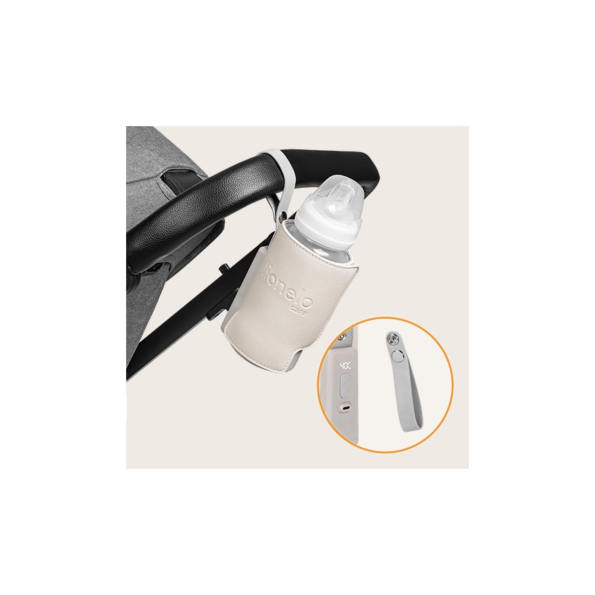 Lionelo - Nabíjací ohrievač fliaš THERMUP GO PLUS 10W/5V béžový