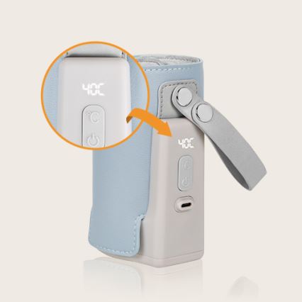 Lionelo - Nabíjací ohrievač fliaš THERMUP GO PLUS 10W/5V modrá/šedá
