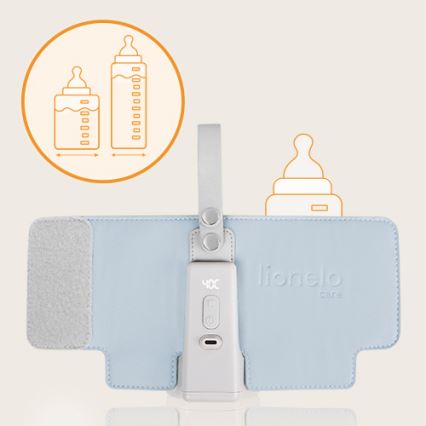 Lionelo - Nabíjací ohrievač fliaš THERMUP GO PLUS 10W/5V modrá/šedá