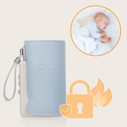 Lionelo - Nabíjací ohrievač fliaš THERMUP GO PLUS 10W/5V modrá/šedá