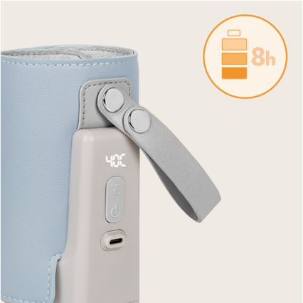 Lionelo - Nabíjací ohrievač fliaš THERMUP GO PLUS 10W/5V modrá/šedá